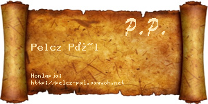 Pelcz Pál névjegykártya
